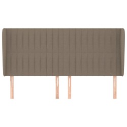 Tête de lit avec oreilles Taupe 163x23x118/128 cm Tissu 