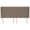 Tête de lit avec oreilles Taupe 163x23x118/128 cm Tissu 