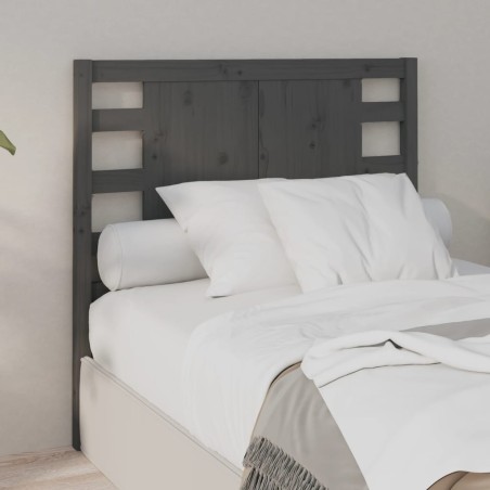 Tête de lit Gris 106x4x100 cm Bois massif de pin 