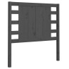Tête de lit Gris 106x4x100 cm Bois massif de pin 