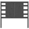 Tête de lit Gris 106x4x100 cm Bois massif de pin 