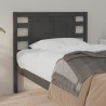 Tête de lit Gris 106x4x100 cm Bois massif de pin 