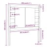 Tête de lit Gris 106x4x100 cm Bois massif de pin 