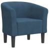 Chaise cabriolet bleu foncé velours 
