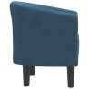 Chaise cabriolet bleu foncé velours 