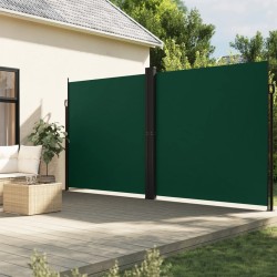 Auvent latéral rétractable vert foncé 200x600 cm 