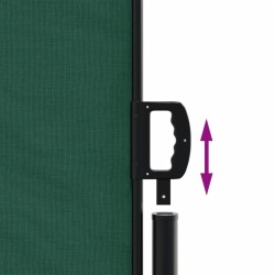 Auvent latéral rétractable vert foncé 200x600 cm 