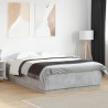 Cadre de lit sans matelas gris béton 120x200 cm 
