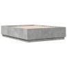Cadre de lit sans matelas gris béton 120x200 cm 