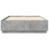 Cadre de lit sans matelas gris béton 120x200 cm 