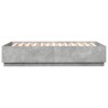 Cadre de lit sans matelas gris béton 120x200 cm 