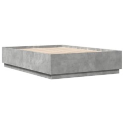 Cadre de lit sans matelas gris béton 120x200 cm 
