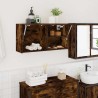 Armoire murale de bain chêne fumé 80x25x40 cm bois d'ingénierie 