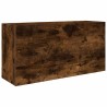 Armoire murale de bain chêne fumé 80x25x40 cm bois d'ingénierie 