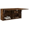 Armoire murale de bain chêne fumé 80x25x40 cm bois d'ingénierie 