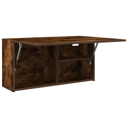 Armoire murale de bain chêne fumé 80x25x40 cm bois d'ingénierie 
