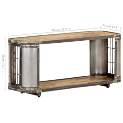 Meuble TV 90x30x40 cm Bois de manguier massif 