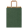 Sacs en papier 250 pcs avec poignées vert 21x11x28 cm 