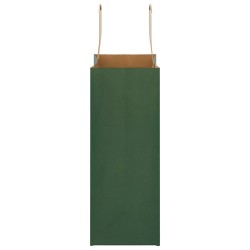 Sacs en papier 250 pcs avec poignées vert 21x11x28 cm 