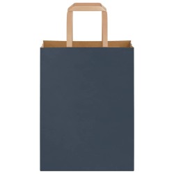 Sacs en papier 250 pcs avec poignées bleu 21x11x28 cm 