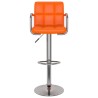 Tabourets de bar lot de 2 orange similicuir 
