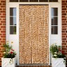 Rideau anti-mouches ocre et blanc 100x200 cm chenille 