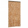 Rideau anti-mouches ocre et blanc 100x200 cm chenille 