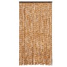 Rideau anti-mouches ocre et blanc 100x200 cm chenille 