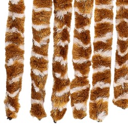 Rideau anti-mouches ocre et blanc 100x200 cm chenille 