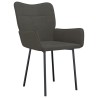 Chaises à manger lot de 2 Gris foncé Velours 