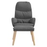 Chaise de relaxation avec tabouret Gris clair Tissu 