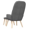 Chaise de relaxation avec tabouret Gris clair Tissu 