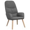 Chaise de relaxation avec tabouret Gris clair Tissu 