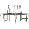 Banc d'arbre de jardin Demi-rond 160 cm Acier 