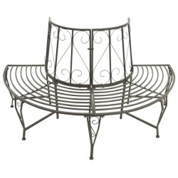 Banc d'arbre de jardin Demi-rond 160 cm Acier 