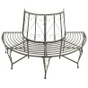 Banc d'arbre de jardin Demi-rond 160 cm Acier 