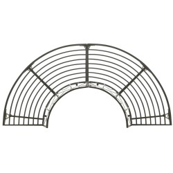 Banc d'arbre de jardin Demi-rond 160 cm Acier 