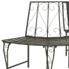 Banc d'arbre de jardin Demi-rond 160 cm Acier 