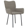 Chaises à manger lot de 2 Gris clair Velours 