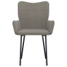 Chaises à manger lot de 2 Gris clair Velours 