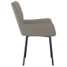 Chaises à manger lot de 2 Gris clair Velours 
