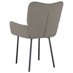 Chaises à manger lot de 2 Gris clair Velours 