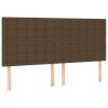 Tête de lit à LED Marron foncé 160x5x118/128 cm Tissu 
