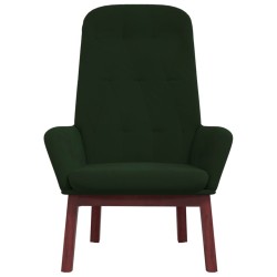 Chaise de relaxation Vert foncé Velours 
