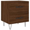 Table de chevet chêne marron 40x35x47,5 cm bois d’ingénierie 