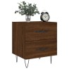 Table de chevet chêne marron 40x35x47,5 cm bois d’ingénierie 