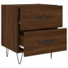 Table de chevet chêne marron 40x35x47,5 cm bois d’ingénierie 