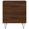 Table de chevet chêne marron 40x35x47,5 cm bois d’ingénierie 