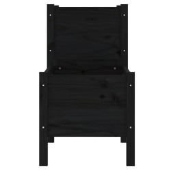 Jardinière Noir 245,5x44x75 cm Bois massif de pin 