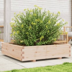 Jardinière 100x100x26,5 cm bois de pin massif 